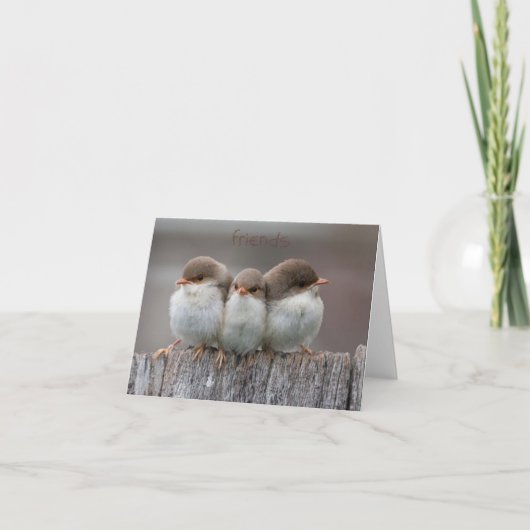 一緒の友人の棒のメッセージカード カード (正面)