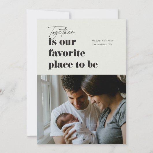 一緒の場所が私たちの最も好きな場所 4 枚の写真 シーズンカード (正面)