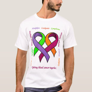 一緒の戦いの血液の癌のTシャツ Tシャツ
