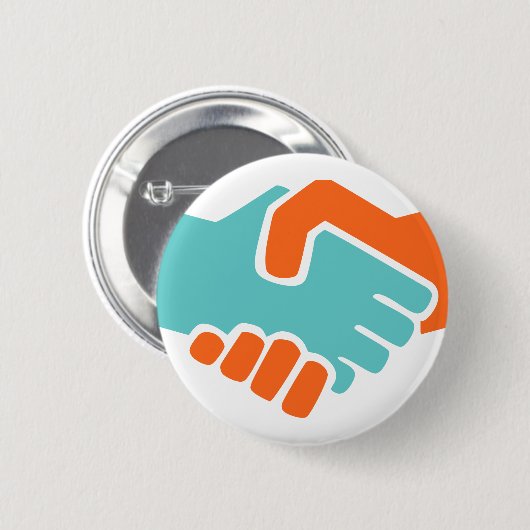 一緒の握手 缶バッジ (正面&裏面)