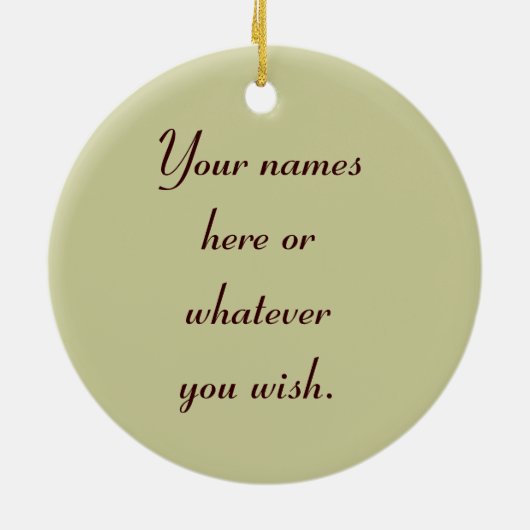 一緒の私達の初めてのクリスマス セラミックオーナメント (裏面)