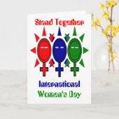 一緒の立場の国際的な女性の日 カード (黄色い花)