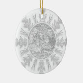 一緒の雪片の第1クリスマスの写真のオーナメント セラミックオーナメント (右)