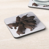 一緒の頭部を持つ子犬のグループ コースター (左側)