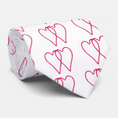 一緒の2つのハートの白博物館のZazzleのギフト ネクタイ (ロール)