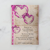 一緒の2つのハート 招待状 (内部)