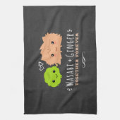 一緒のWasabiおよび永久にショウガ キッチンタオル (縦)