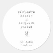 一緒エレガントにミニマ結婚リスト ラウンドシール (正面)