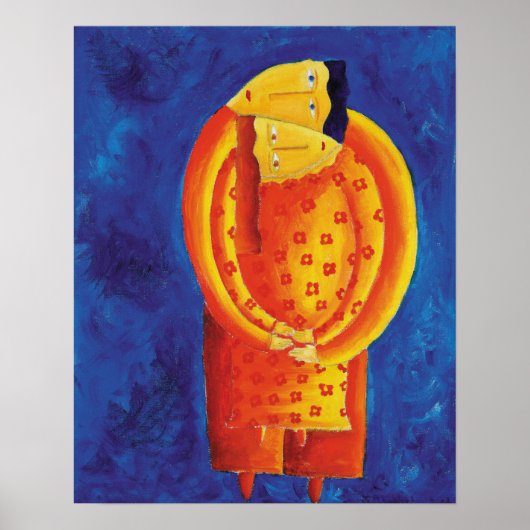 一緒コンテンポラリーに絵画の芸術プリント ポスター (正面)