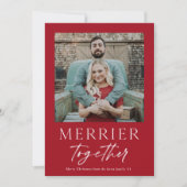 一緒メリーにスクリプト写真メリークリスマス カード (正面)