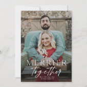 一緒メリーにスクリプト写真メリークリスマス カード (正面)