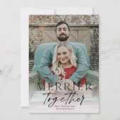 一緒メリーにスクリプト写真メリークリスマス カード (正面)