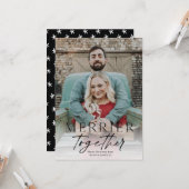 一緒メリーにスクリプト写真メリークリスマス カード (正面/裏面インサイチュ)