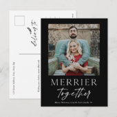 一緒メリーにスクリプト写真メリークリスマス シーズンポストカード (正面/裏面)