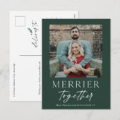一緒メリーにスクリプト写真メリークリスマス シーズンポストカード (正面/裏面)