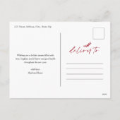 一緒メリーにスクリプト写真メリークリスマス シーズンポストカード (裏面)