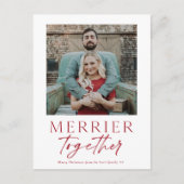 一緒メリーにスクリプト写真メリークリスマス シーズンポストカード (正面)