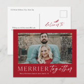 一緒メリーにスクリプト写真メリークリスマス シーズンポストカード (正面/裏面)