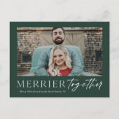 一緒メリーにスクリプト写真メリークリスマス シーズンポストカード (正面)