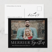一緒メリーにスクリプト写真メリークリスマス シーズンポストカード (正面/裏面)