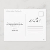 一緒メリーにスクリプト写真メリークリスマス シーズンポストカード (裏面)