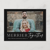 一緒メリーにスクリプト写真メリークリスマス シーズンポストカード (正面)