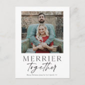 一緒メリーにスクリプト写真メリークリスマス シーズンポストカード (正面)