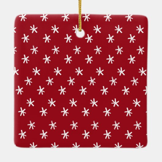 一緒メリーにスクリプト写真メリークリスマス セラミックオーナメント (裏面)