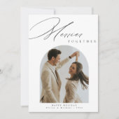 一緒メリーにモダンArch写真のクリスマス シーズンカード (正面)