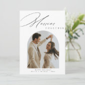 一緒メリーにモダンArch写真のクリスマス シーズンカード (スタンド正面)