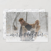 一緒メリーに植物学メリークリスマス シーズンカード (正面/裏面)