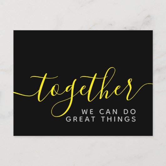 一緒感動的に事ができ素晴らしる ポストカード (正面)