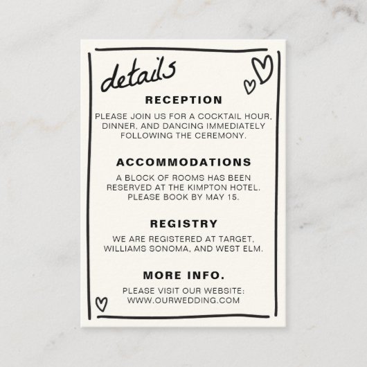 一緒描に結婚 エンクロージャーカード (正面)