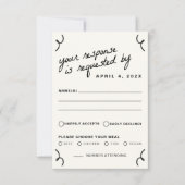 一緒描に結婚 出欠カード (正面)