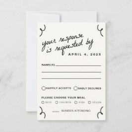 一緒描に結婚 出欠カード