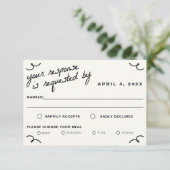 一緒描に結婚 出欠カード (スタンド正面)