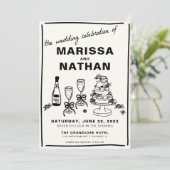 一緒描結婚式招待状 招待状 (スタンド正面)