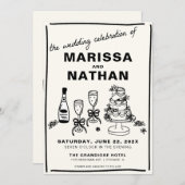 一緒描結婚式招待状 招待状 (正面/裏面)