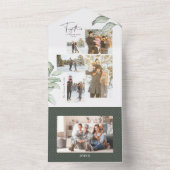 一緒数々のにフォトギャラリーのクリスマス オールインワン招待状 (内側)