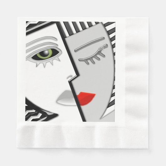 一緒来に 縁ありランチョンナプキン (正面)