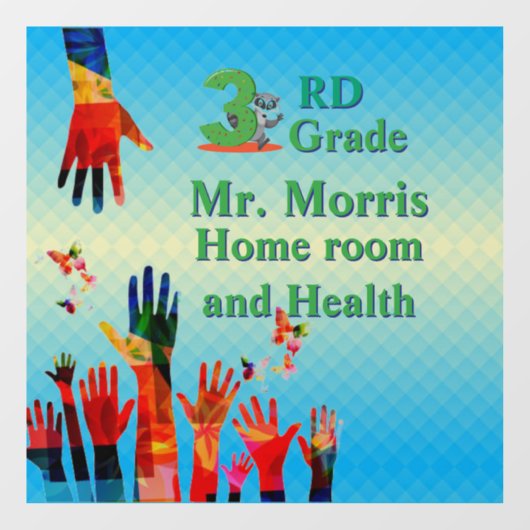 一緒３年生教室窓ステッカー ウィンドウサイン (シート)