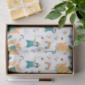 一群のカラフル動物 薄葉紙 (ギフト)