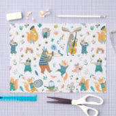 一群のカラフル動物 薄葉紙 (クラフト)