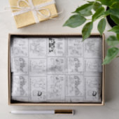 一群の論理の漫画のティッシュペーパー 薄葉紙 (ギフト)