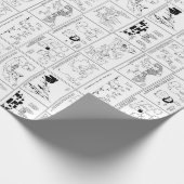 一群の論理の漫画の正方形 ラッピングペーパー (角)