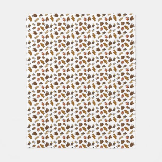 一群の論理の生き物のフリースブランケット フリースブランケット (正面)