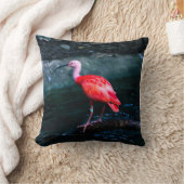 一羽のフラミンゴの鳥 クッション (ブランケット)