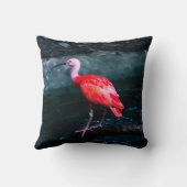 一羽のフラミンゴの鳥 クッション (裏面)