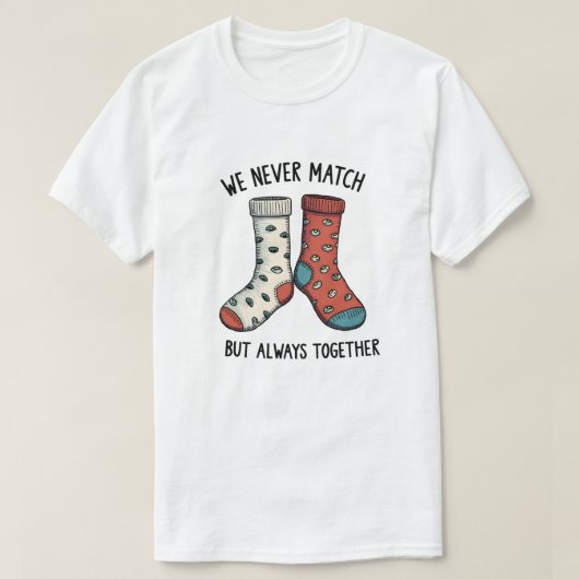 一致しない Tシャツ (デザイン正面)