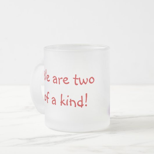 一致するさくらんぼ フロストグラスマグカップ (正面左)